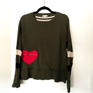 Lisa Todd green heart sweater
